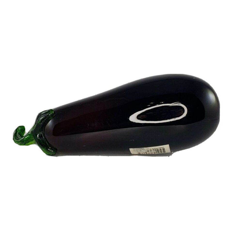Art Glass Eggplant Vegetable Home Decor Faux Food